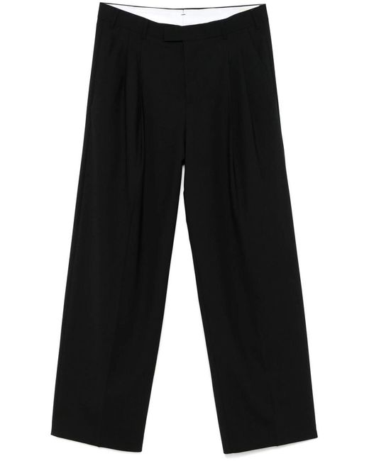 A PAPER KID Black Cool Wool Pants for men