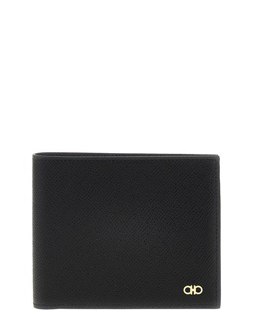 Ferragamo Black 'Gancini' Wallet for men