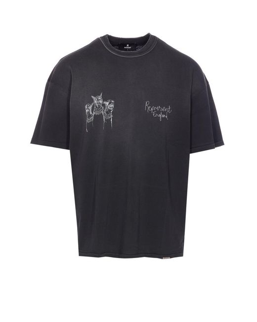 Represent Black T-Shirts And Polos for men
