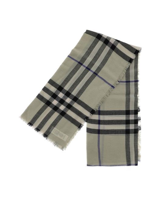 Burberry Green Ered Wool Stole