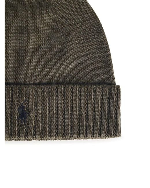 Polo Ralph Lauren Green Wool Beanie for men