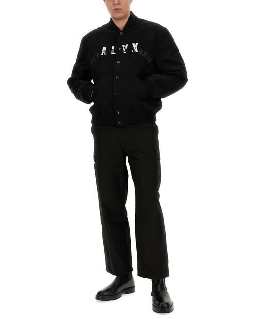 1017 ALYX 9SM Black Bomber Jacket With Logo for men