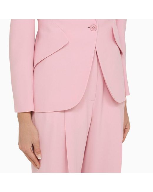 Alexander McQueen Alexander Mc Queen Pink Single Breasted Jacket