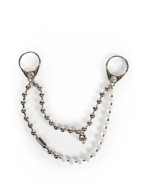 Alexander McQueen White Keychains