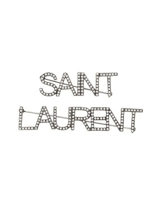 Saint Laurent Metallic Brooches & Pins