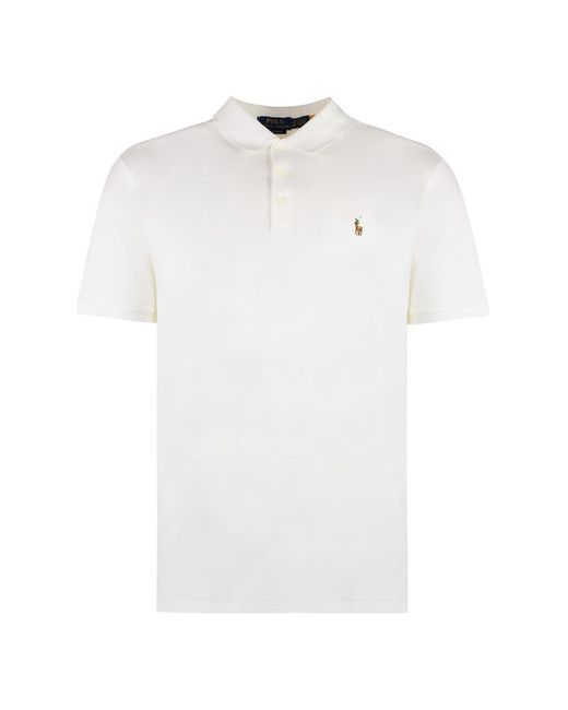 Polo Ralph Lauren White Cotton Polo Shirt for men