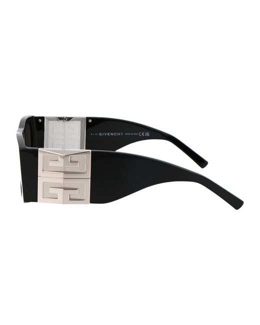Givenchy Plastic Rectangular Smoke Mirror Sunglasses in Black for Men