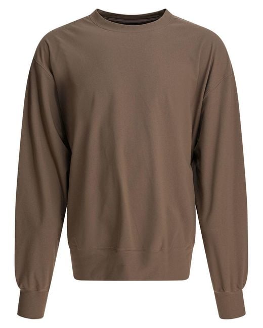 DAIWA PIER 39 Brown Crewneck Sweatshirt for men