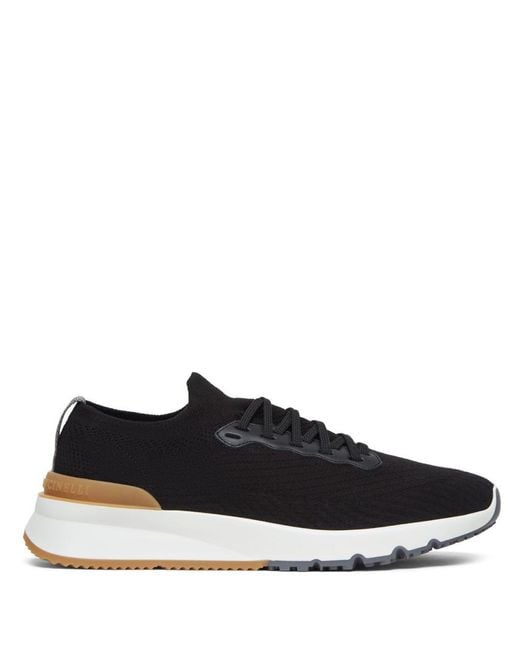 Brunello Cucinelli Black Flat Shoes for men