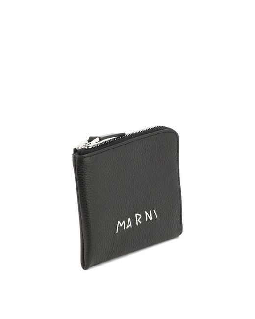 Marni Black Wallet With Logo for men
