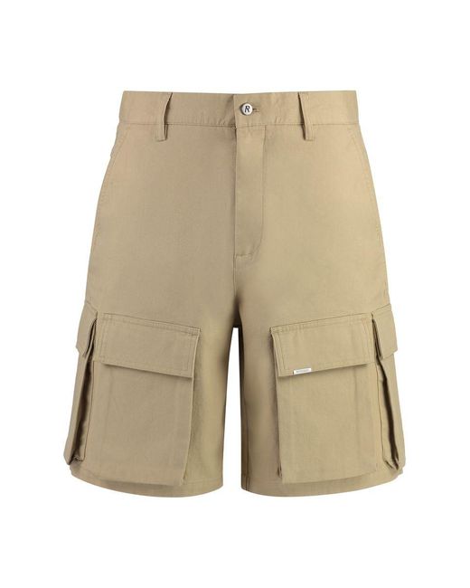 Represent Natural Cotton Cargo Bermuda Shorts for men