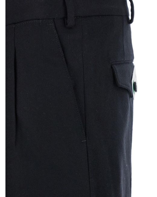 PT Torino Black Pants With Pences And Belt Loops for men