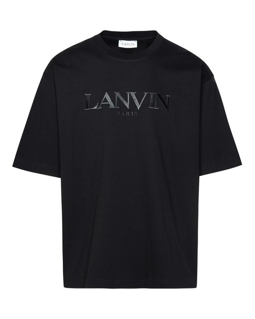 Lanvin Black Cotton T-Shirt for men