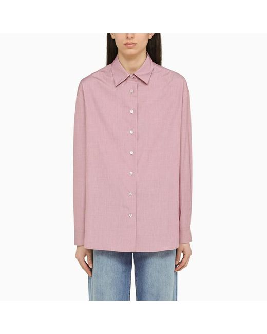 The Row Pink Brick Coloured Cotton Shirt