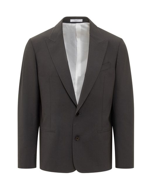 Cellar Door Gray Single-Breasted Jacket for men