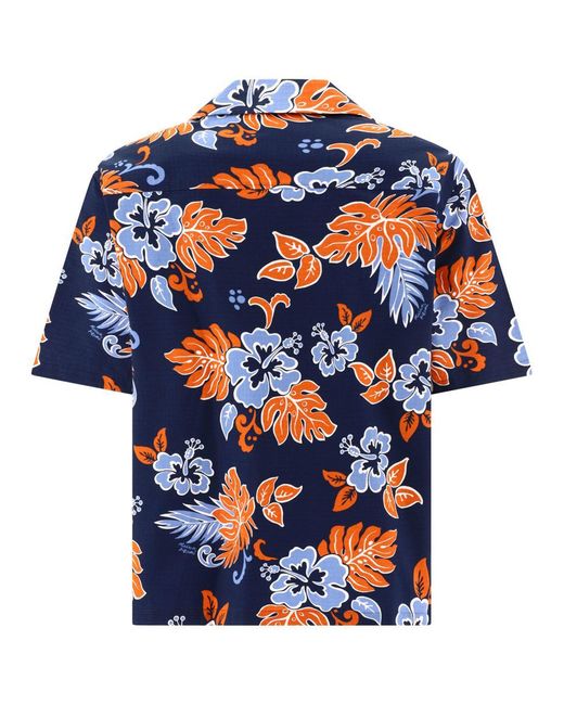 Maison Kitsuné Blue "Tropical" Shirt for men