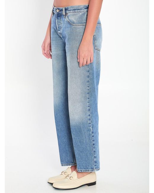 Gucci Blue Straight-Cut Jeans