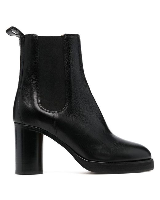 Isabel Marant Black Lalix Leather Ankle Boots