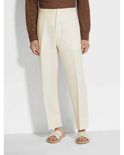 Zegna Natural Oasi Formal Pants for men