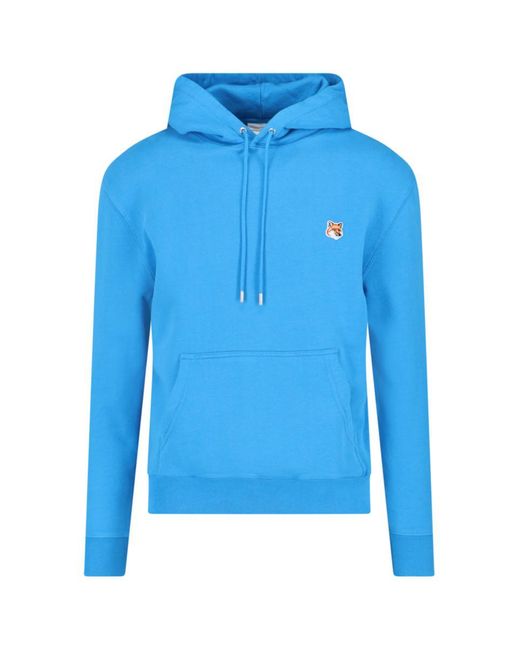 Maison Kitsuné Blue 'fox Head' Hoodie for men