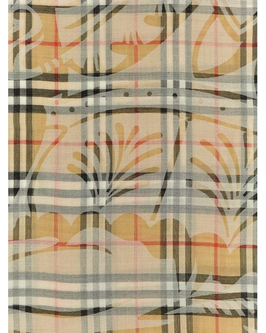 Burberry Metallic 'Equestrian Knight Design' Scarf