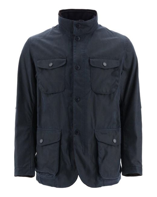 Barbour Ogston Jacket In Coated Cotton in Blue for Men | Lyst