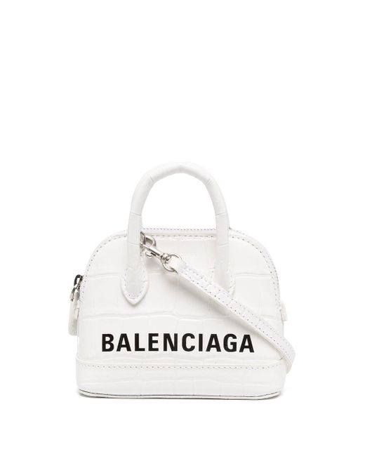 Balenciaga White Ville Xxs Top Handle Bag