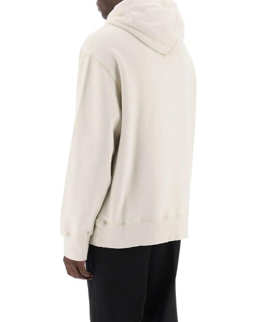 AMI White Faded Effect Hoodie for men