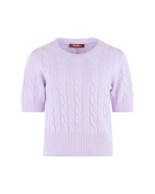 Max Mara Studio Purple Cashmere Sweater