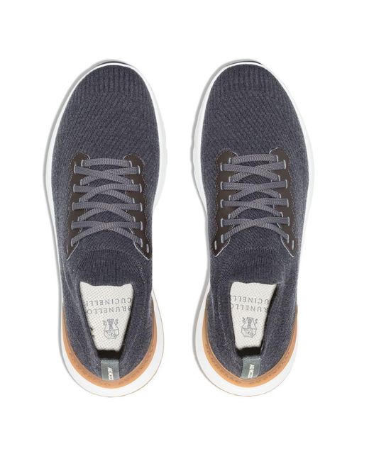 Brunello Cucinelli Blue Sneakers Shoes for men