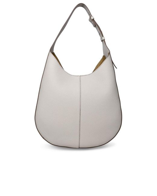 Tod's Gray Beige Leather Bag