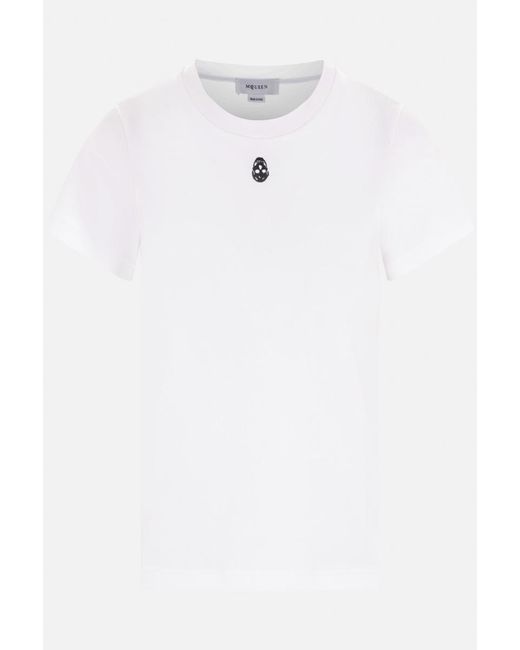 Alexander McQueen White T-Shirts And Polos
