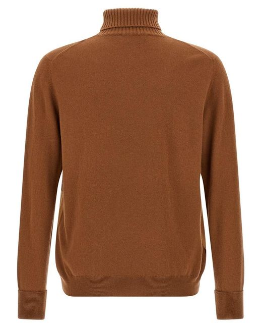 Ballantyne Brown Argyle Turtleneck for men