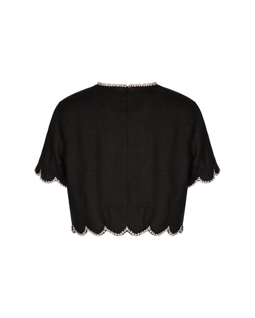 Zimmermann Black Linen Tank Top