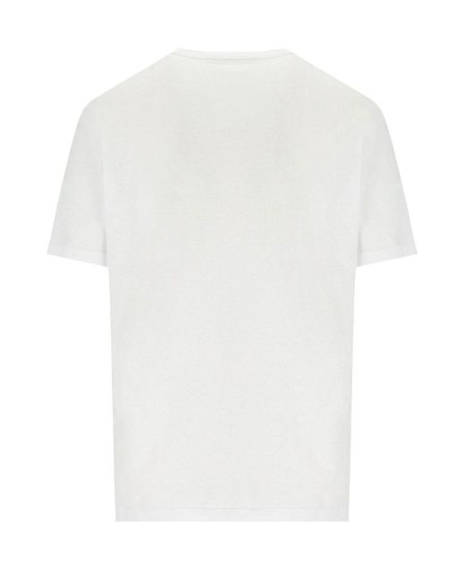 DSquared² Regular Fit White Light Blue T-shirt for men