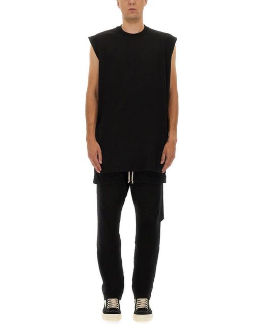 Rick Owens Black Tarp T" Plush T-Shirt for men