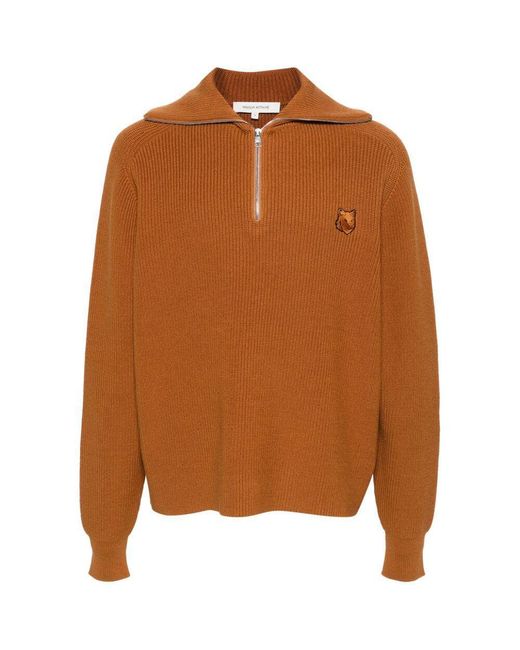 Maison Kitsuné Brown Sweaters for men