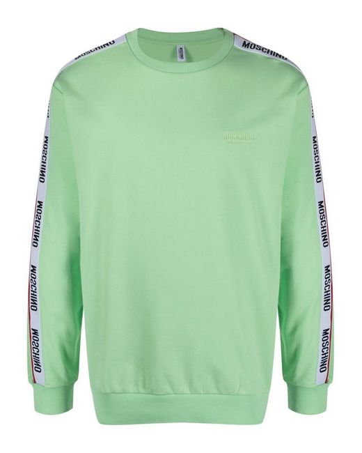 Moschino Underwear Logo-tape Sweatshirt in Green for Men | Lyst