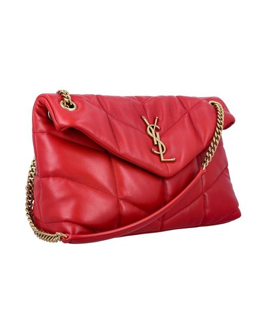 Saint Laurent Loulor Small Puffer Bag in Red Lyst Australia