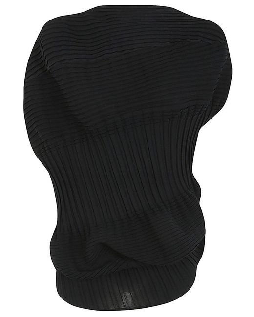 Issey Miyake Black Aerate Pleats Sweater Clothing