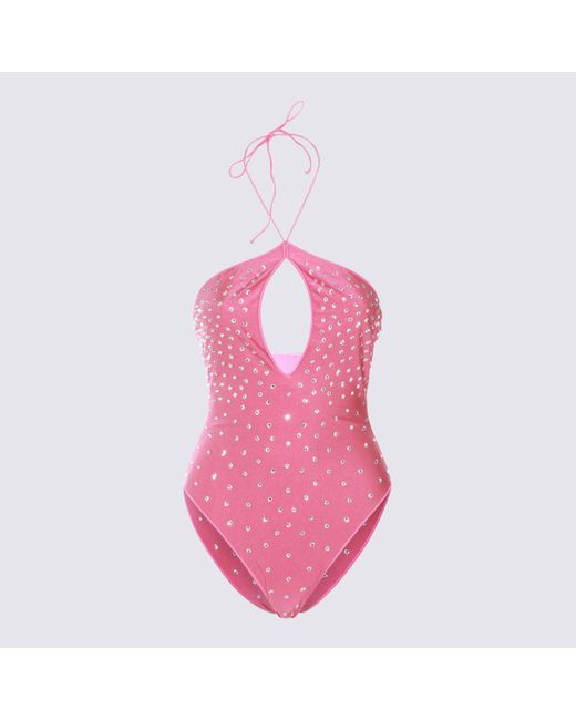 Oseree Oseree Pink Gem One-piece Swimsuit