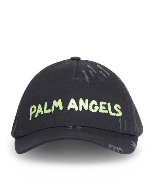 Palm Angels Black Seasonal Logo Cap Accessories