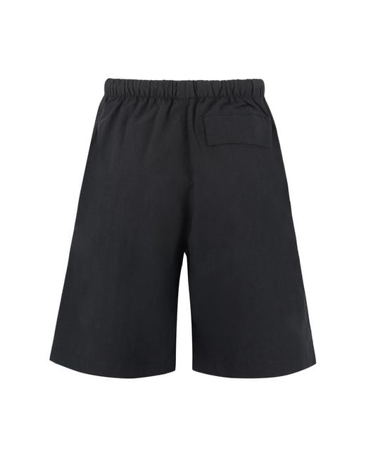 Marcelo Burlon Black County Of Milan Techno Fabric Shorts for men