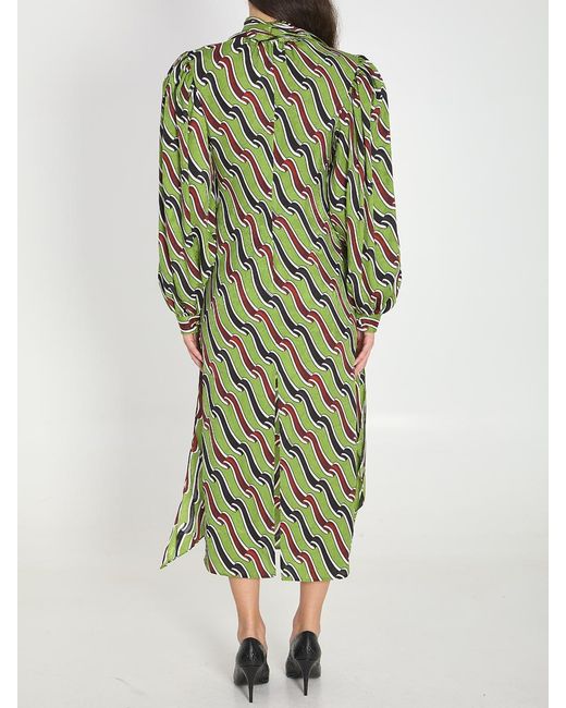 green emerald velvet dress Gucci Teal Brown Gold Print Cotton Dress sz 4 l Michael's Luxury  Consignment  Michael's Consignment NYC
