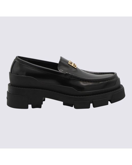 Givenchy Black Leather Terra Loafers