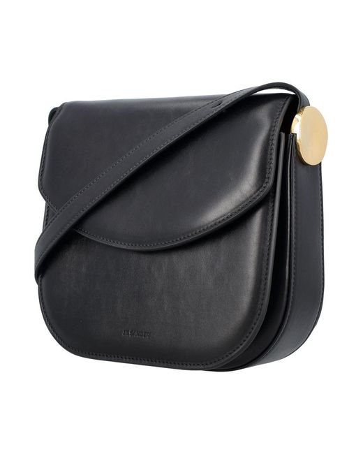 Jil Sander Black Coin Crossbody Medium Bag