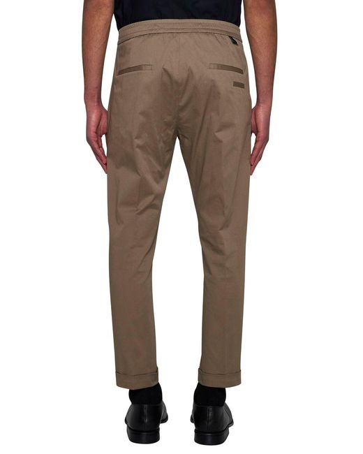 Low Brand Brown Riviera Elastic Trousers for men