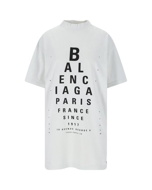 Balenciaga White T-Shirts And Polos