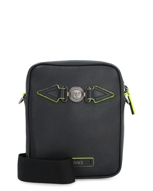 Versace Messenger Bag With Logo in Black for Men Lyst