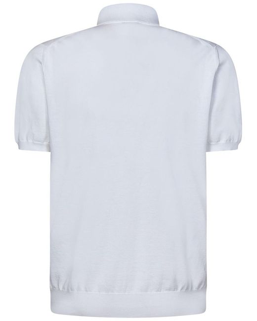 Kiton White Icon Polo Shirt for men